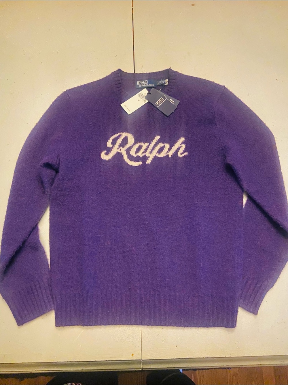 Polo Ralph Lauren ‘Ralph’ Crewneck Sweater in Purple